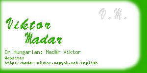 viktor madar business card