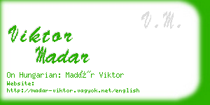 viktor madar business card